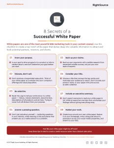 Checklist: 8 Secrets of a Successful White Paper