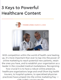 3 Keys to Powerful Healthcare Content